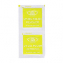 Set 100 Folii de Aluminiu Indepartare Oja, Global Fashion, Galben